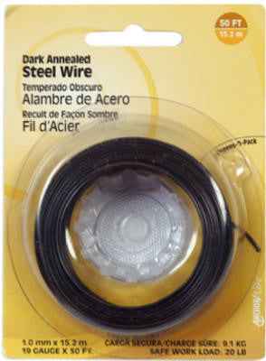 Hillman 50 ft. L Black Annealed Steel 28 Ga. Wire (Pack of 10) - Image 3