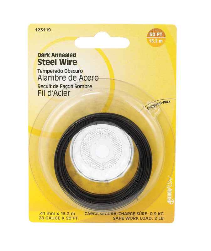 Hillman 50 ft. L Black Annealed Steel 28 Ga. Wire (Pack of 10) - Image 4