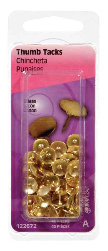Hillman Yellow Push Pins 40 pk (Pack of 6) - Image 4