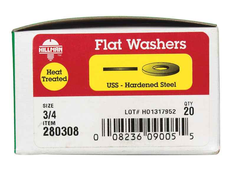 Hillman Yellow Dichromate Steel 3/4 in. USS Flat Washer 20 pk - Image 4