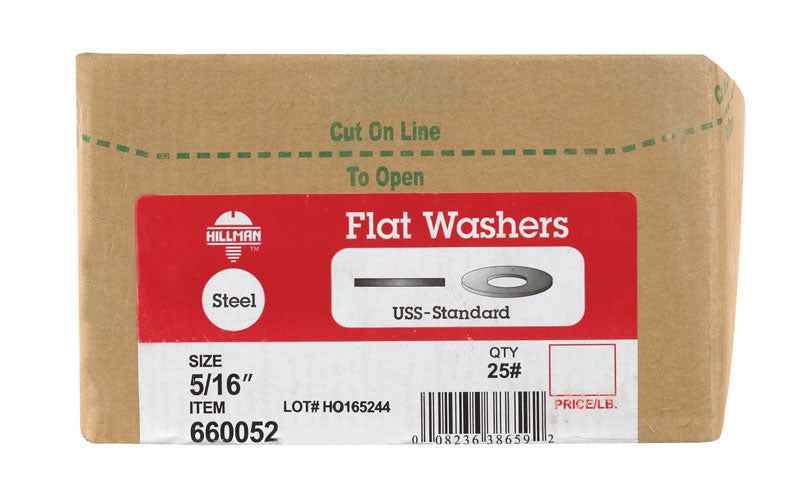 Hillman Zinc-Plated Steel 5/16 in. USS Flat Washer 2175 pk - Image 4