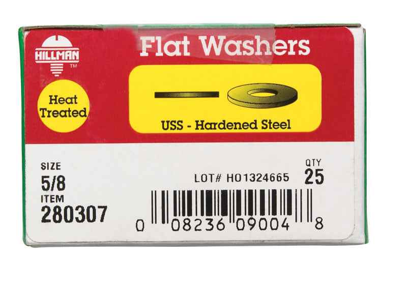 Hillman Yellow Dichromate Steel 5/8 in. USS Flat Washer 25 pk - Image 3
