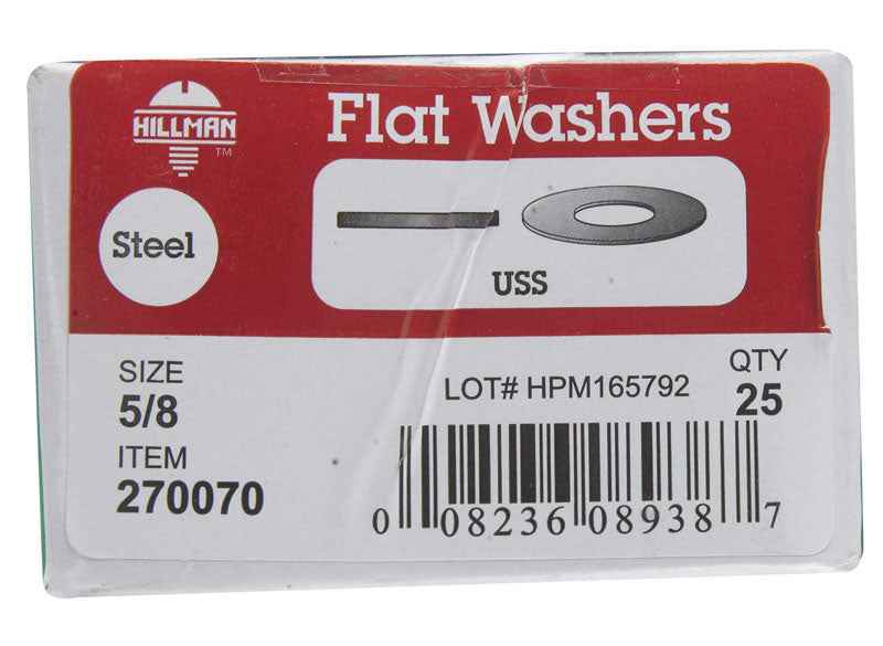 Hillman Zinc-Plated Steel 5/8 in. USS Flat Washer 25 pk - Image 3
