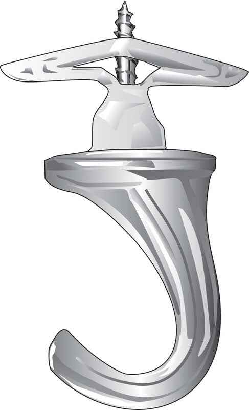 Hillman Brass Small Versa Hook 75 lb. capacity 2 pk (Pack of 5) - Image 2