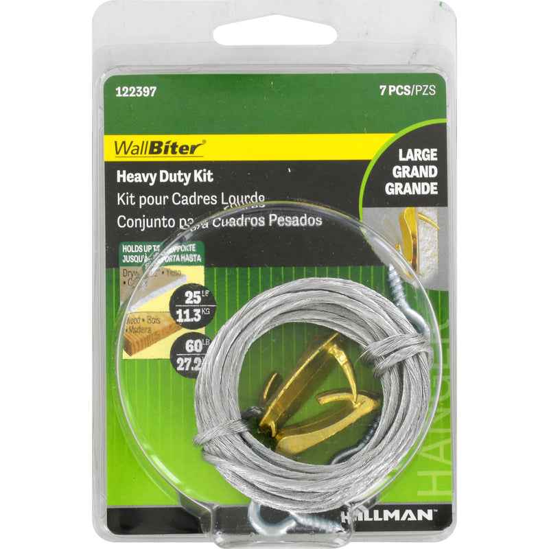 Hillman WallBiter Brass-Plated Heavy Duty Picture Hook Kit 60 lb 1 pk - Image 2