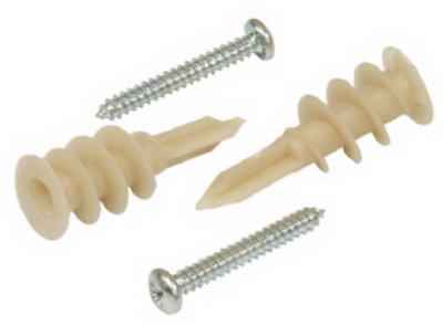 Hillman .164 in. D X 1-1/4 in. L Nylon Pan Head Wallboard Anchor Kit 1 pk - Image 2