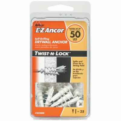 Hillman .138 in. Dia. x 1-1/4 in. L Nylon Pan Head Wallboard Anchors 20 pk - Image 2