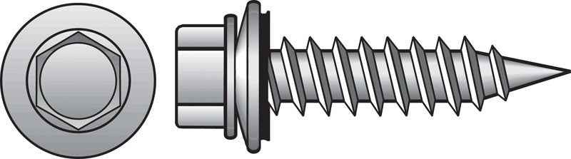HILLMAN No. 10 Ga. X 2-1/2 in. L Hex Hex Head Screws w/Washers 75 pk - Image 2