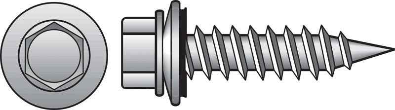 HILLMAN No. 10 Ga. X 3 in. L Hex Hex Head Self-Piercing Screws 50 pk