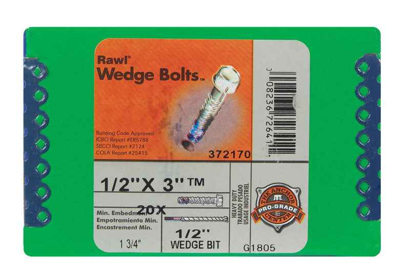 Hillman 1/2 in. Dia. x 3 in. L Zinc-Plated Steel Wedge Bit 20 pk - Image 2