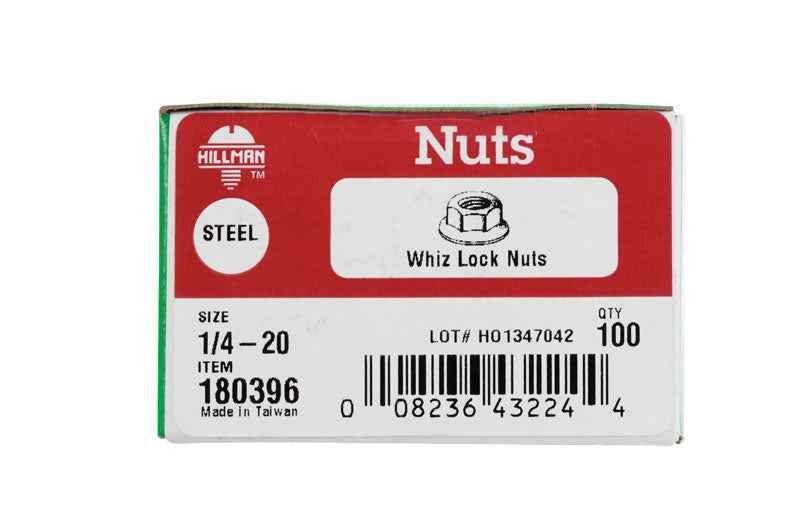 HILLMAN 1/4 in. Zinc-Plated Steel USS Whiz Lock Nut 1 pk - Image 2