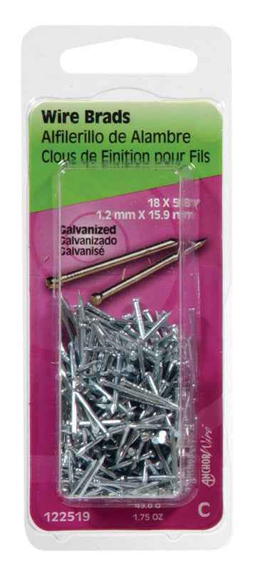 Hillman 19 Ga. x 1/2 in. L Galvanized Steel Brad Nails 1 pk 1.75 oz. (Pack of 6) - Image 3