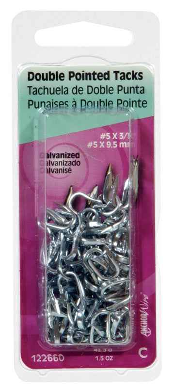 Hillman No. 5 Galvanized Steel Wire Cloth Staple 5 Ga. 1.5 oz. (Pack of 6) - Image 2