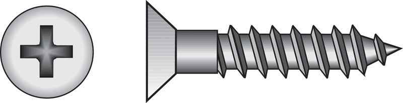 HILLMAN No. 10 X 3-1/2 in. L Phillips Zinc-Plated Coarse Wood Screws 100 pk