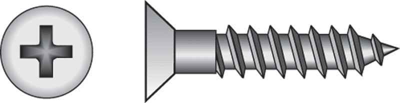 Hillman No. 12 x 1-1/4 in. L Phillips Zinc-Plated Wood Screws 50 pk (Pack of 5)
