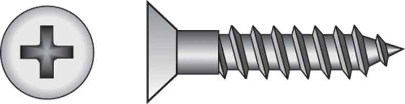 Hillman No. 4 X 5/8 in. L Phillips Zinc-Plated Wood Screws 100 pk - Image 2