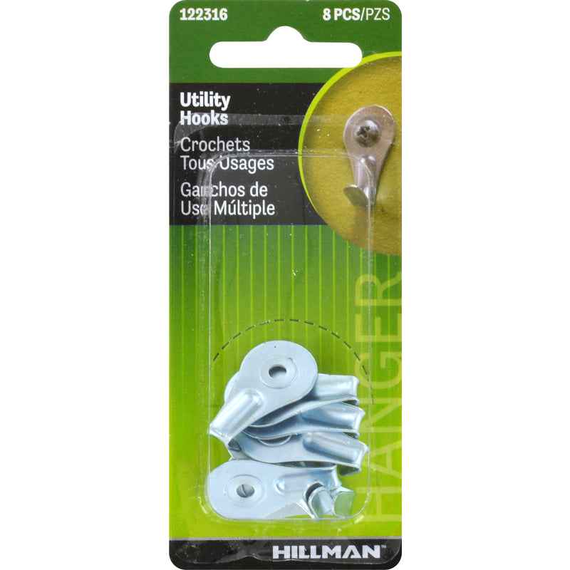 Hillman AnchorWire White Utility Utility Hooks 1 lb. 8 pk (Pack of 10) - Image 2