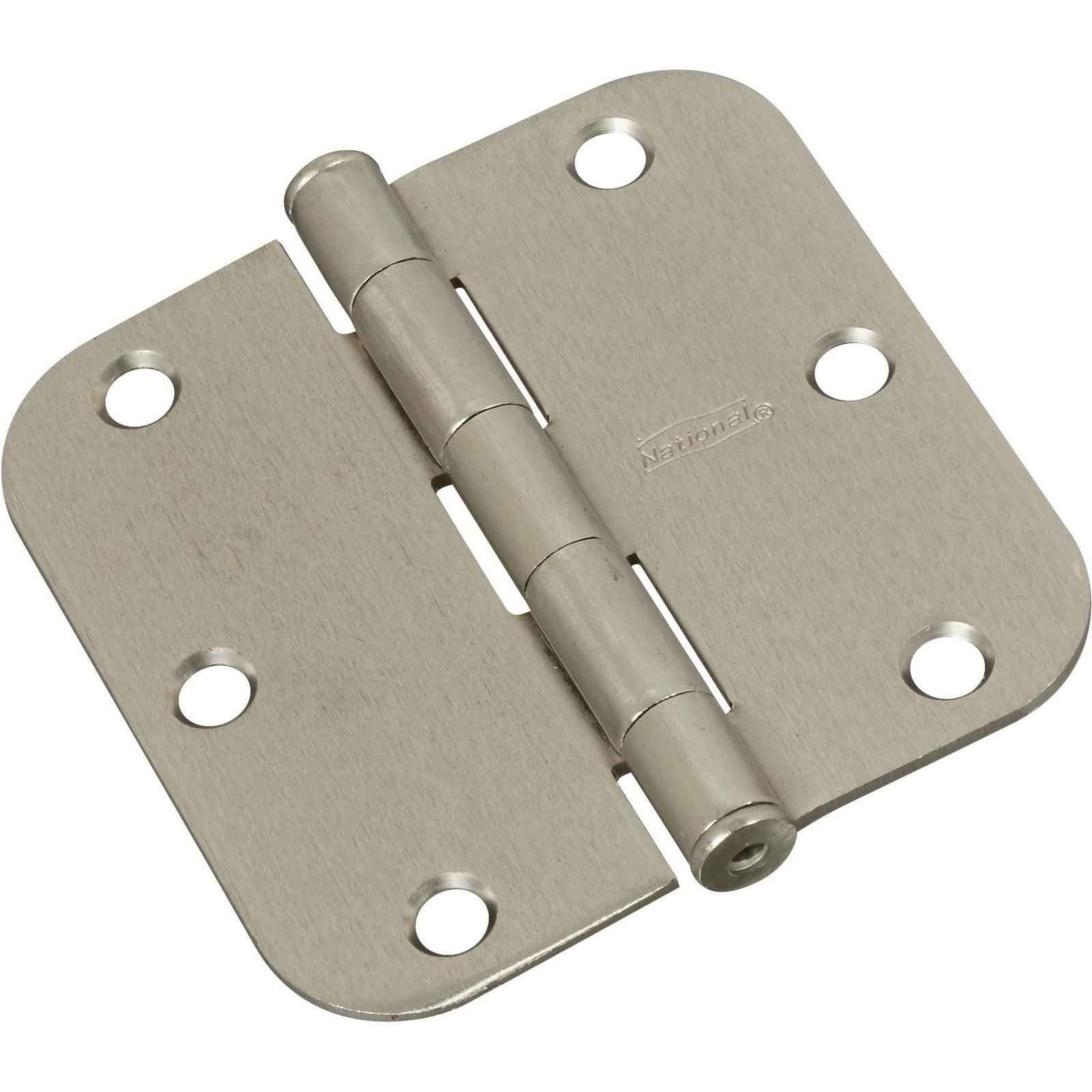 National Hardware 3-1/2 in. L Satin Nickel Door Hinge 3 pk - Image 2