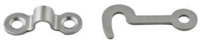 National Hardware Satin Nickel Steel Hook and Staple 2 pk - Image 2