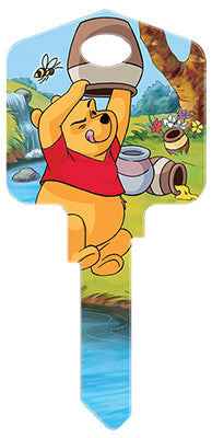 Hillman Howard Keys Brass Assorted Winnie The Pooh Single Sided Blank Key for Kwikset and Titan Lock (Pack of 5) - Image 2
