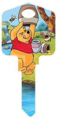 Hillman Howard Keys Brass Assorted Winnie The Pooh Single Sided Blank Key for Kwikset and Titan Lock (Pack of 5) - Image 4