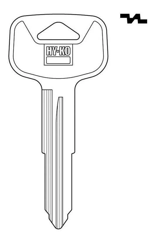 Hy-Ko Traditional Key Automotive Key Blank Double sided For Toyota (Pack of 10)