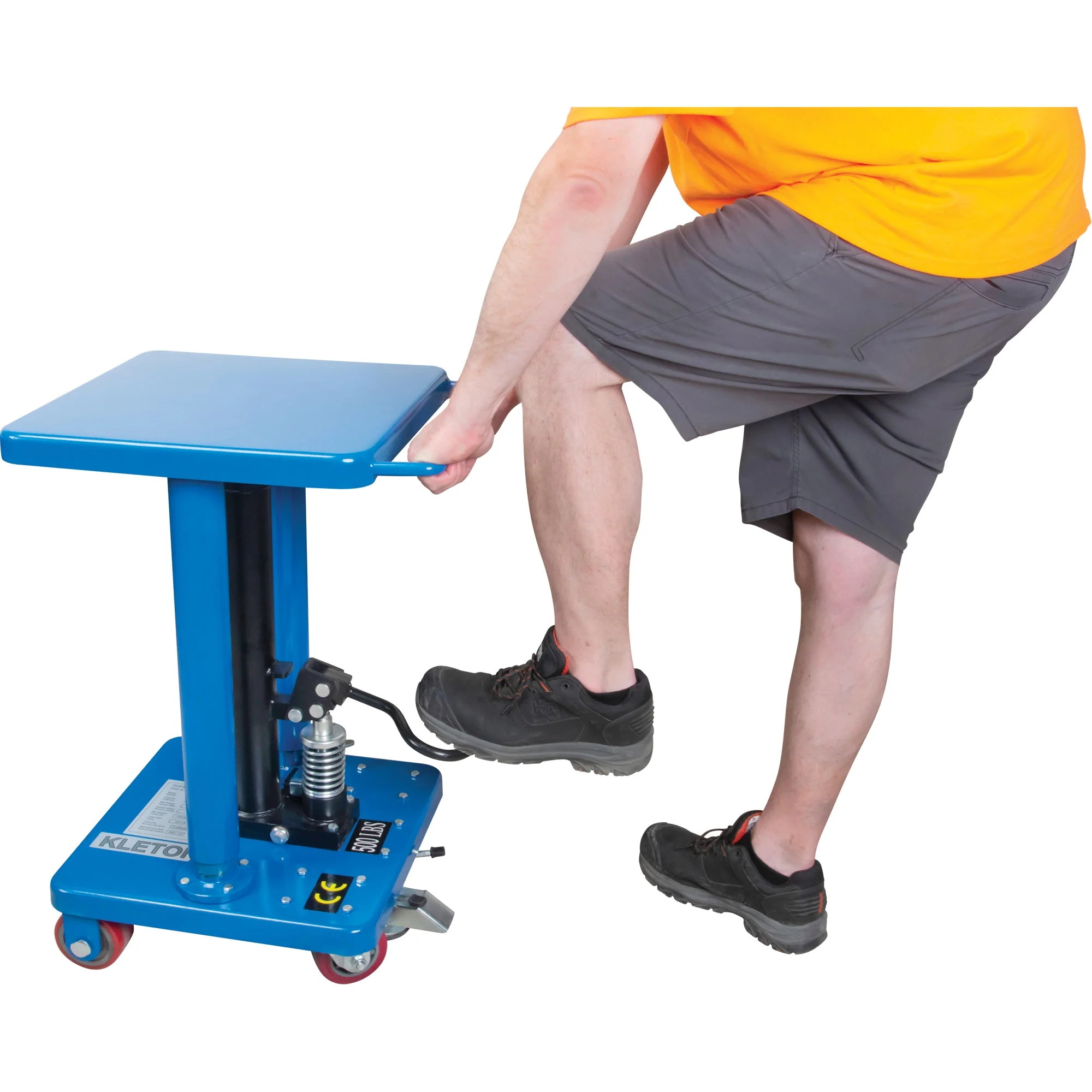 Hydraulic Work Table, 18" L x 18" W, Steel, 500 lbs. Capacity - Image 4