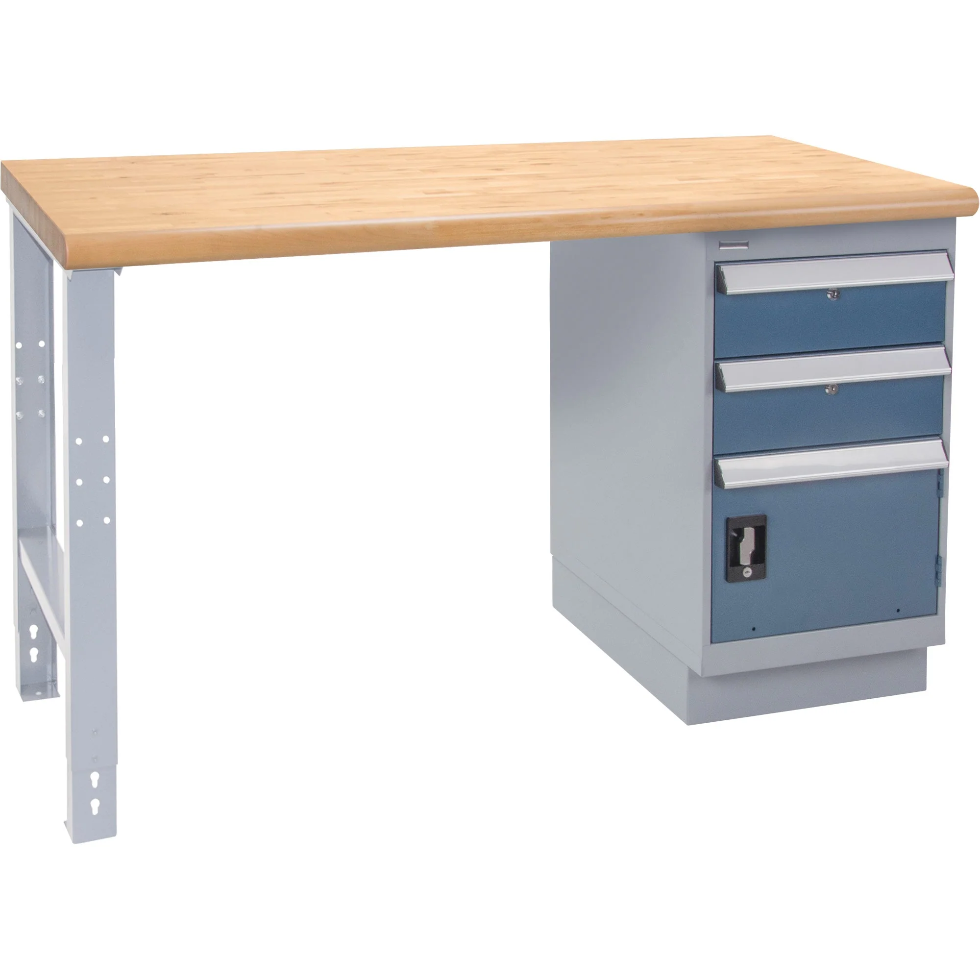 Industrial Duty Workbench, Door w/ Drawer Combination, 1000 lbs. Cap., 24" W x 60" D, 34" H