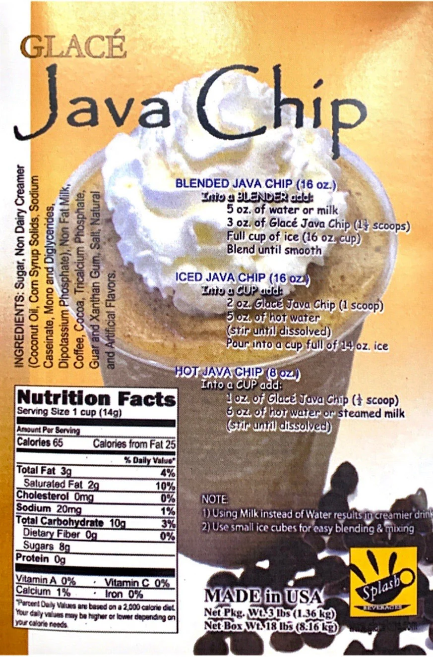 Java Chip 4 in1 Bubble Tea / Latte and Frappe Mix - Ships Free Within Canada on Orders Above CAD $199 - Image 2