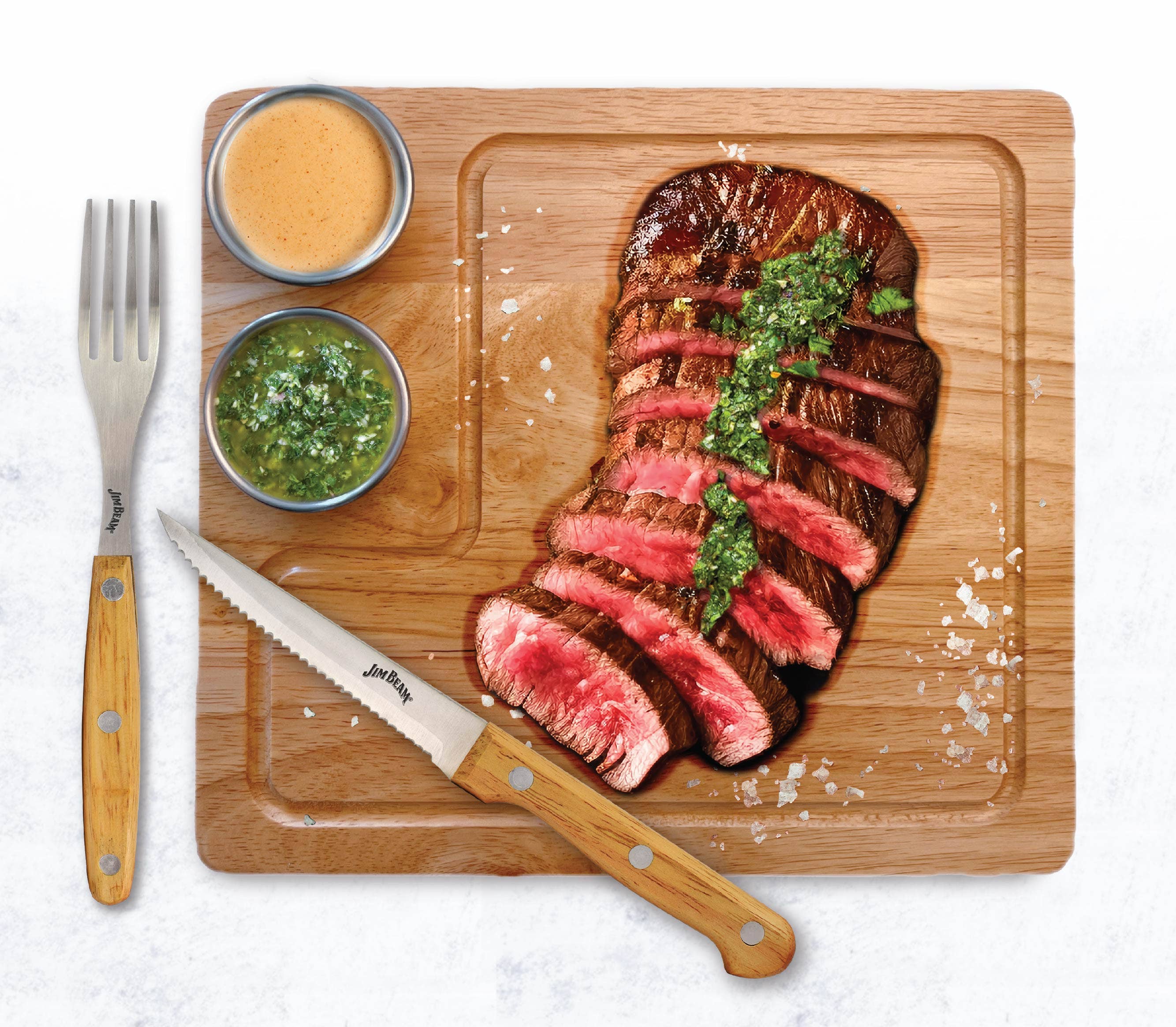 Jim Beam 2 Pack Steak Serving Set - Image 4