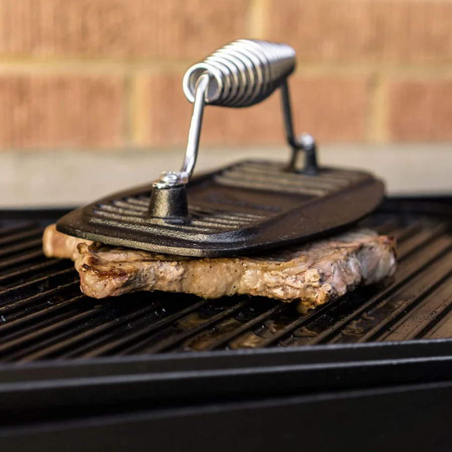Jim Beam 9" Stainless Steel Cast Iron Meat Press - Image 4