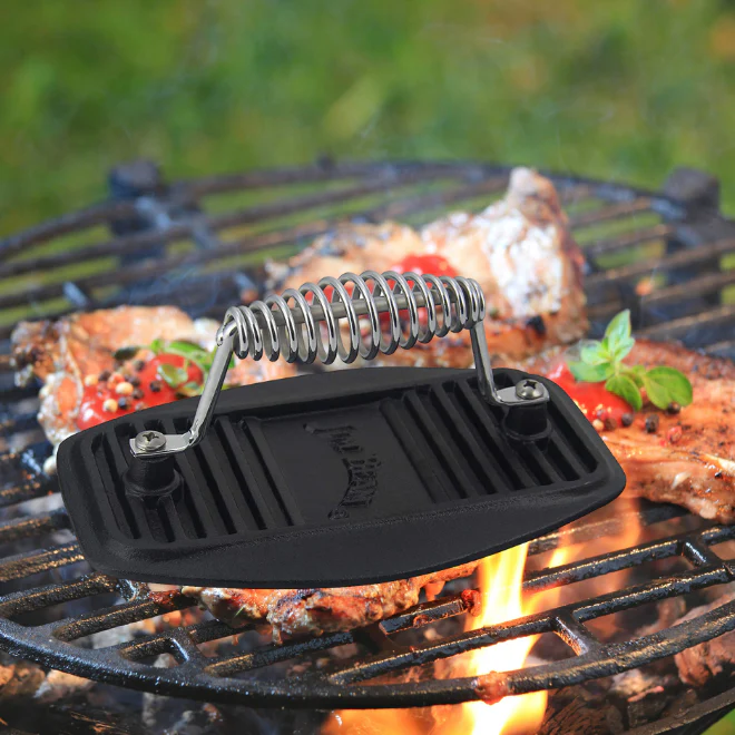 Jim Beam 9" Stainless Steel Cast Iron Meat Press - Image 8