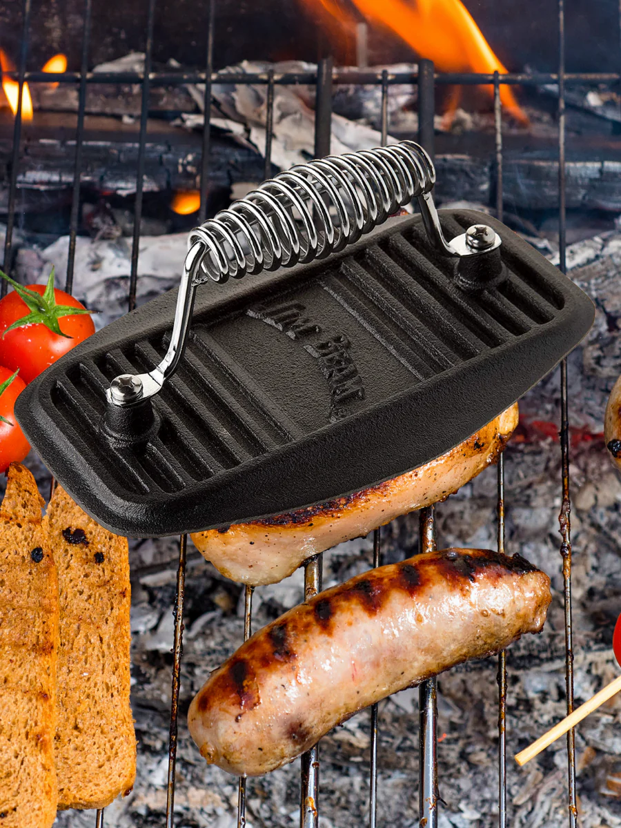 Jim Beam 9" Stainless Steel Cast Iron Meat Press - Image 9