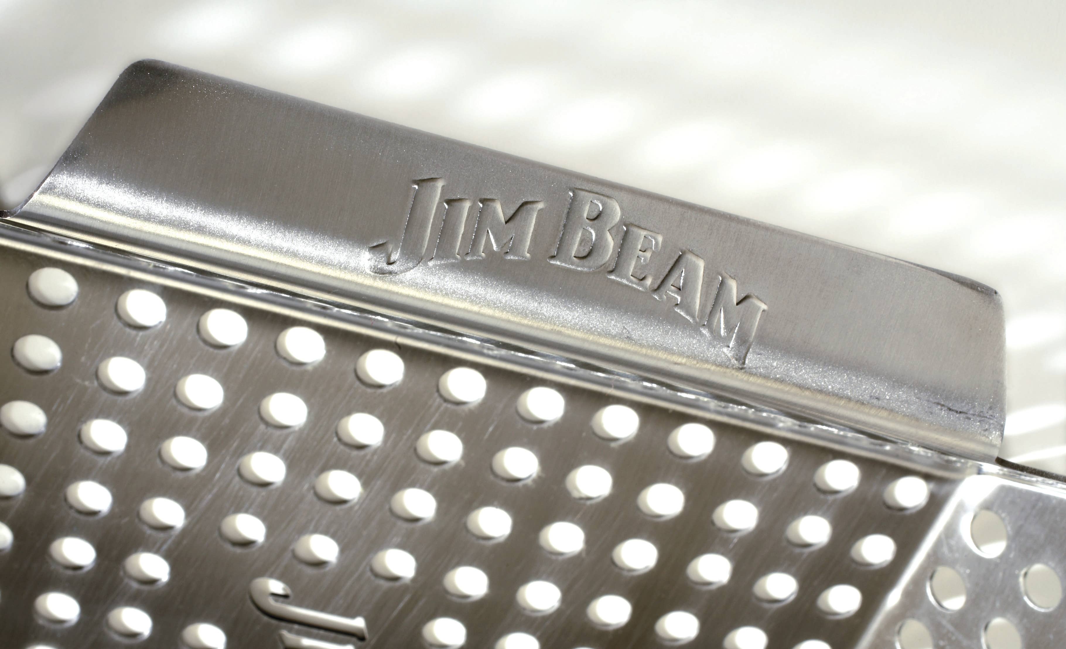 Jim Beam Stainless Steel Heavy Duty Grilling Wok - Image 4