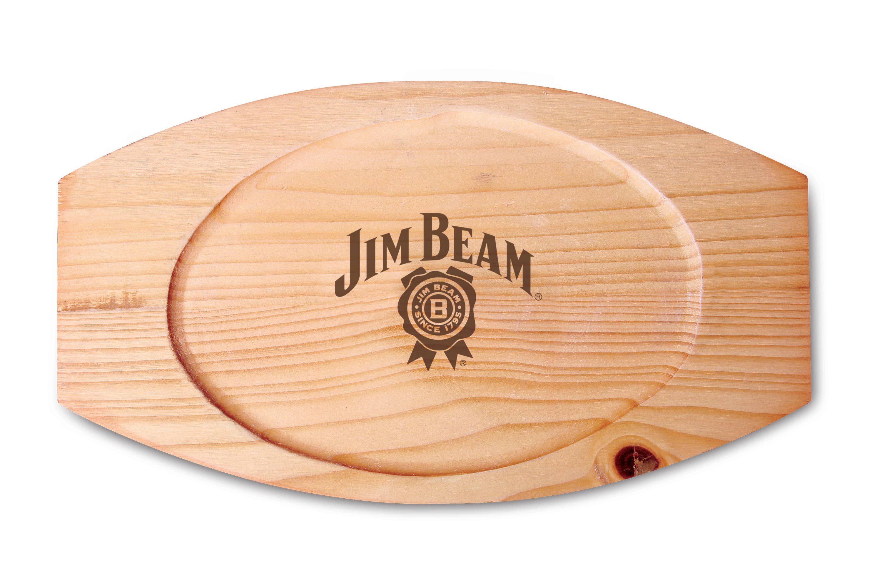 JimBeam Cast Iron Skillet with Handle Mitt and Wood trivet - Image 5