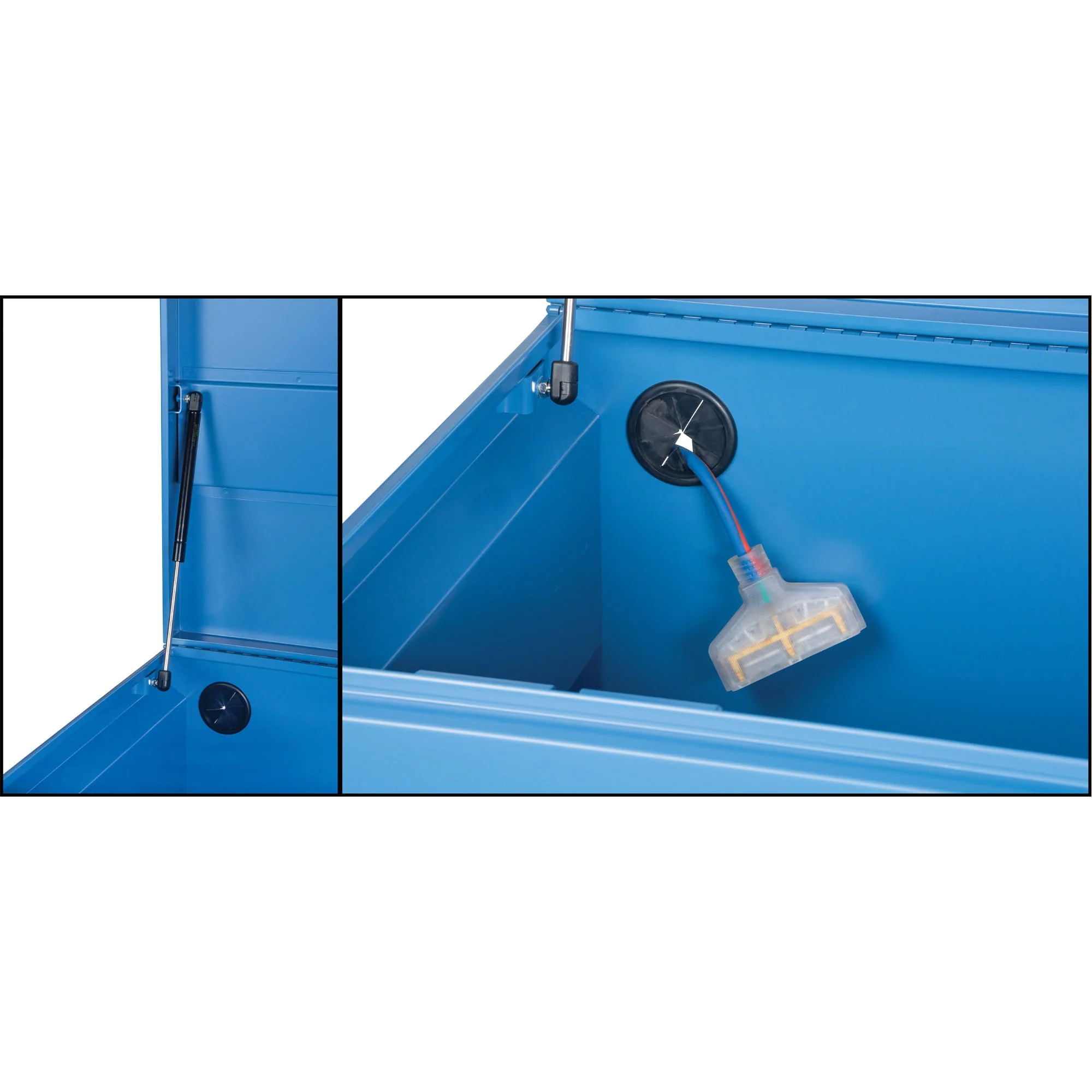 Jobsite Tool Box, 48" x 24" x 27-3/5", Steel, Blue - Image 6