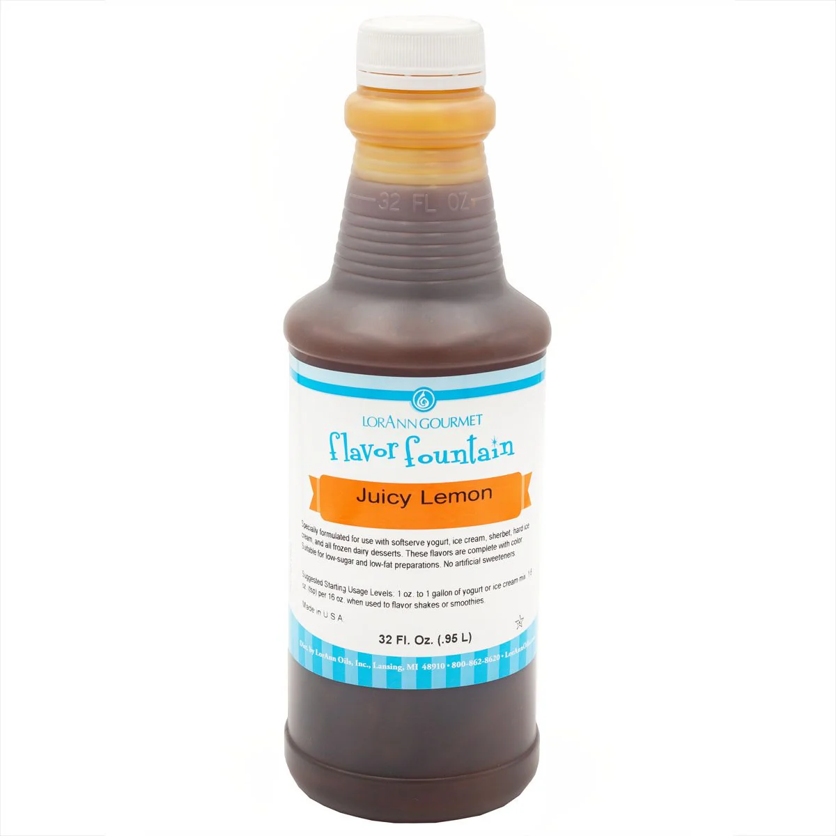Juicy Lemon Flavor Fountain - 4 oz. - 32 oz. - Ice Cream and Beverage Flavors - LorAnn Oils - Canadian Distribution - Ships Free Within Canada on Orders Above CAD $199 - Image 2