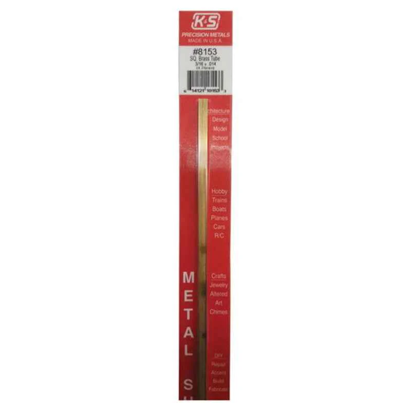 K&S 3/16 in. W X 12 in. L Square Brass Tube 1 pk - Image 3