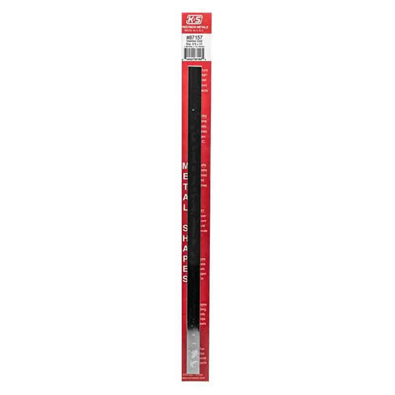 K&S 12 in. L X 1/2 in. W Stainless Steel Strip
