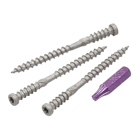 #9 x 2-1/2" Kameleon Grey Composite Deck Screws (100/Pack)