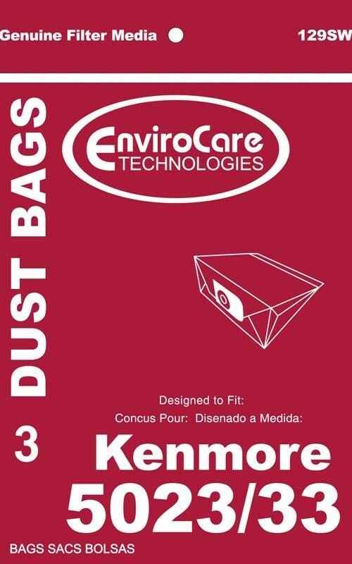 Kenmore 5033 , 5023 Type E Canister Vacuum Bags (3pk) by EnviroCare 129SW