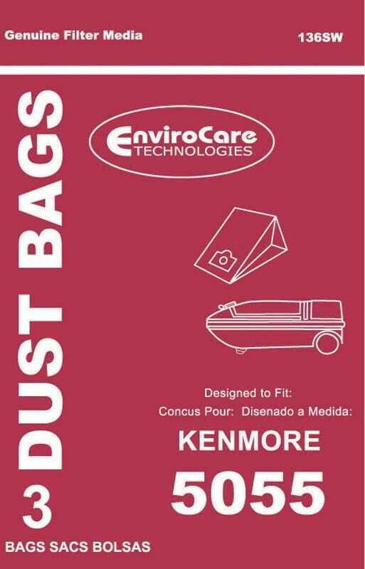 Kenmore Vacuum Paper Bags, 5055 C5 Panasonic Canister 3Pk Generic Part 136SW - Image 2