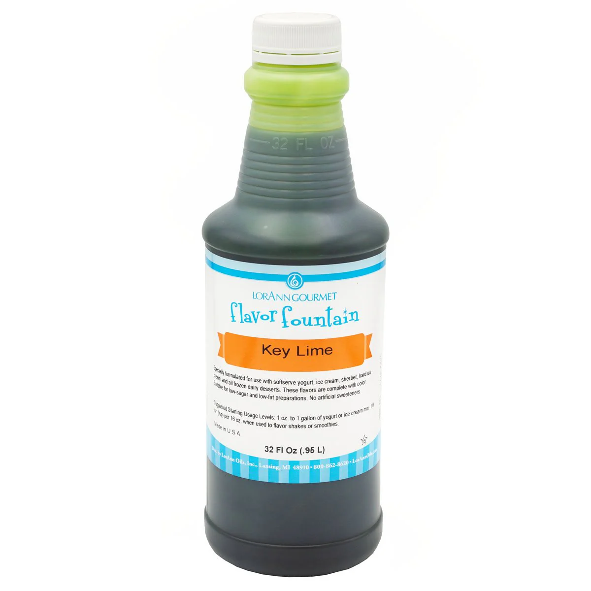 Key Lime Flavor Fountain - 4 oz. - 32 oz. - Ice Cream and Beverage Flavors - LorAnn Oils - Canadian Distribution - Ships Free Within Canada on Orders Above CAD $199 - Image 2