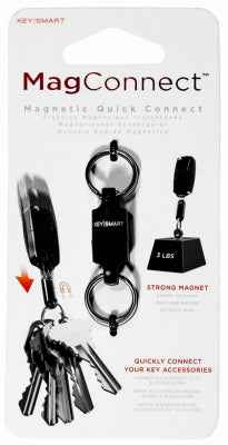 Key Smart Mag Connect Steel Black Magnetic Key Holder (Pack of 6) - Image 2
