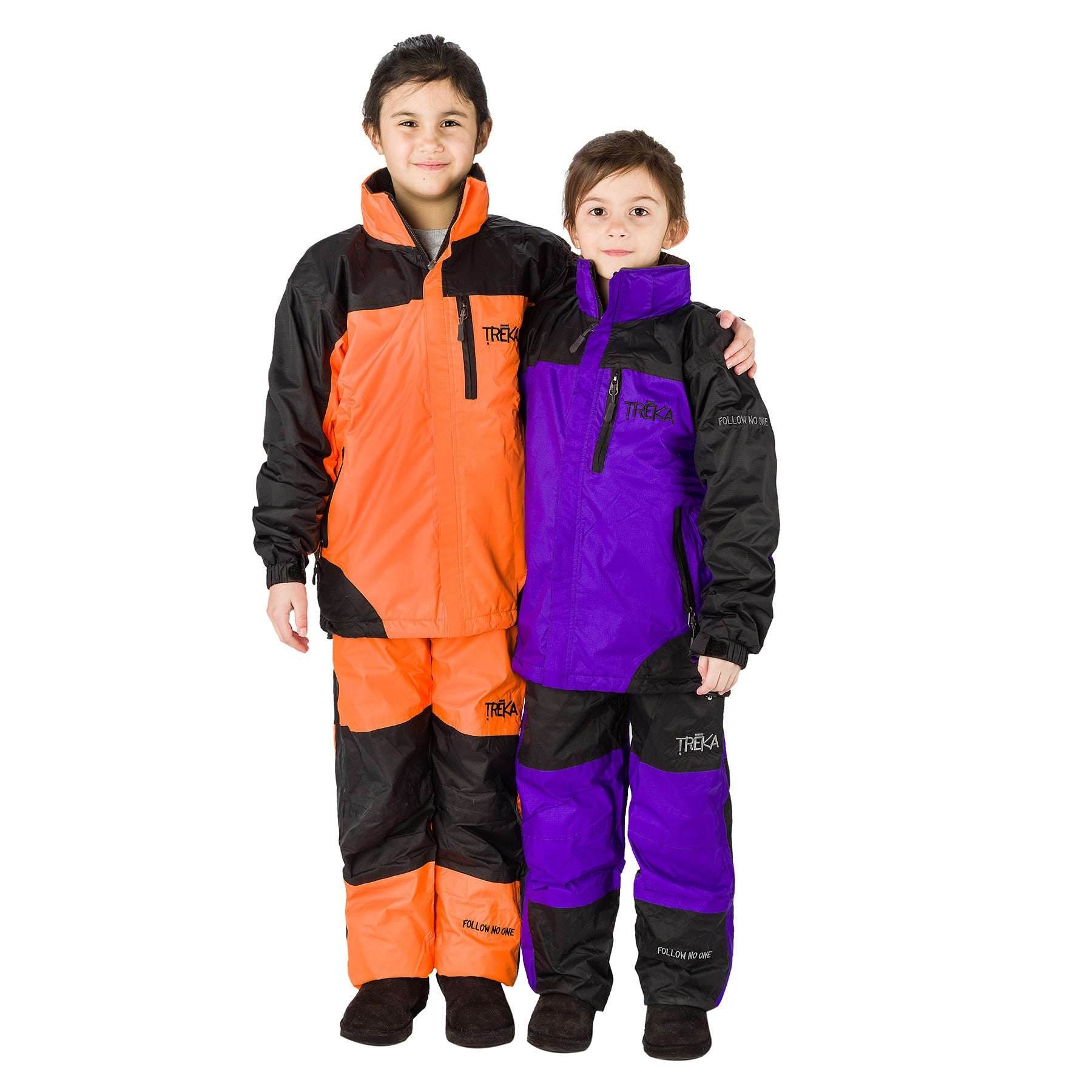 Kids Gorak Shep Unisex Outershell Jacket – Orange / Black - Image 2