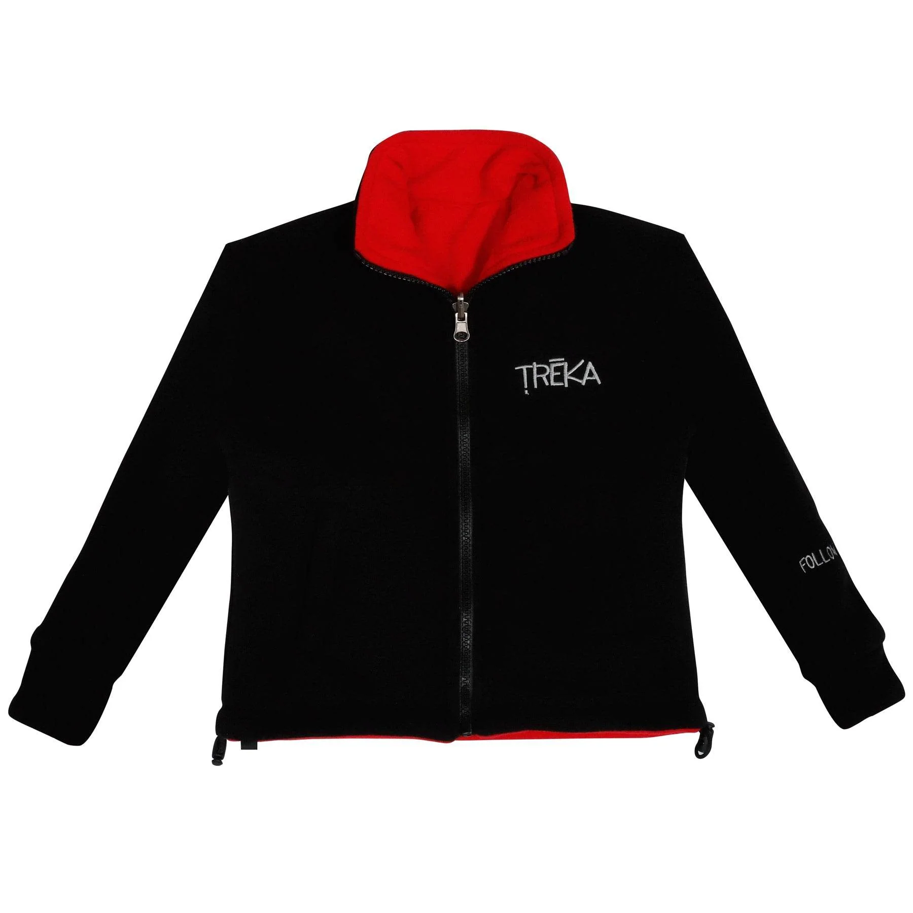 Kids Pokhara Reversible Black and Red Fleece Sweater 200GSM - Image 2