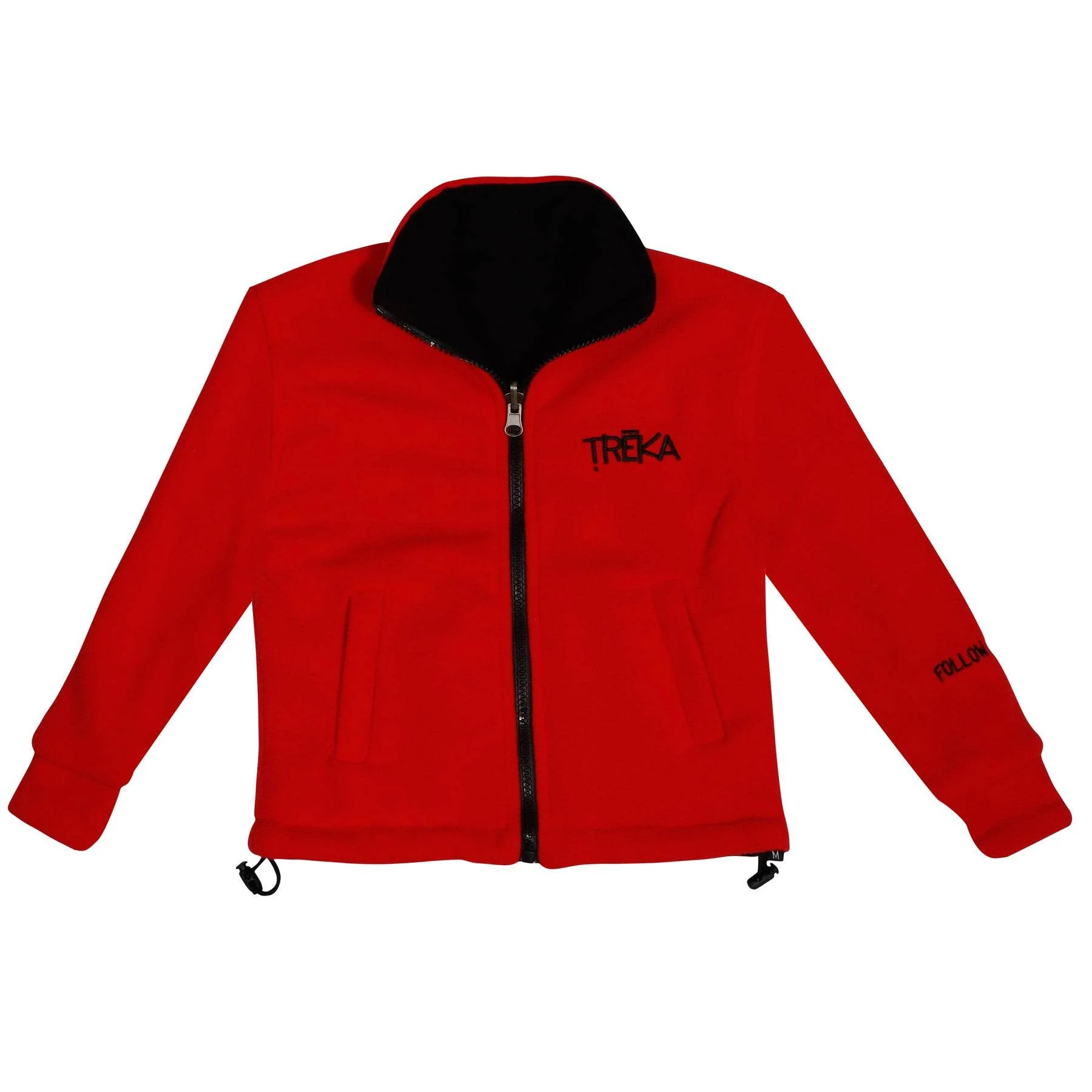 Kids Pokhara Reversible Black and Red Fleece Sweater 200GSM - Image 5