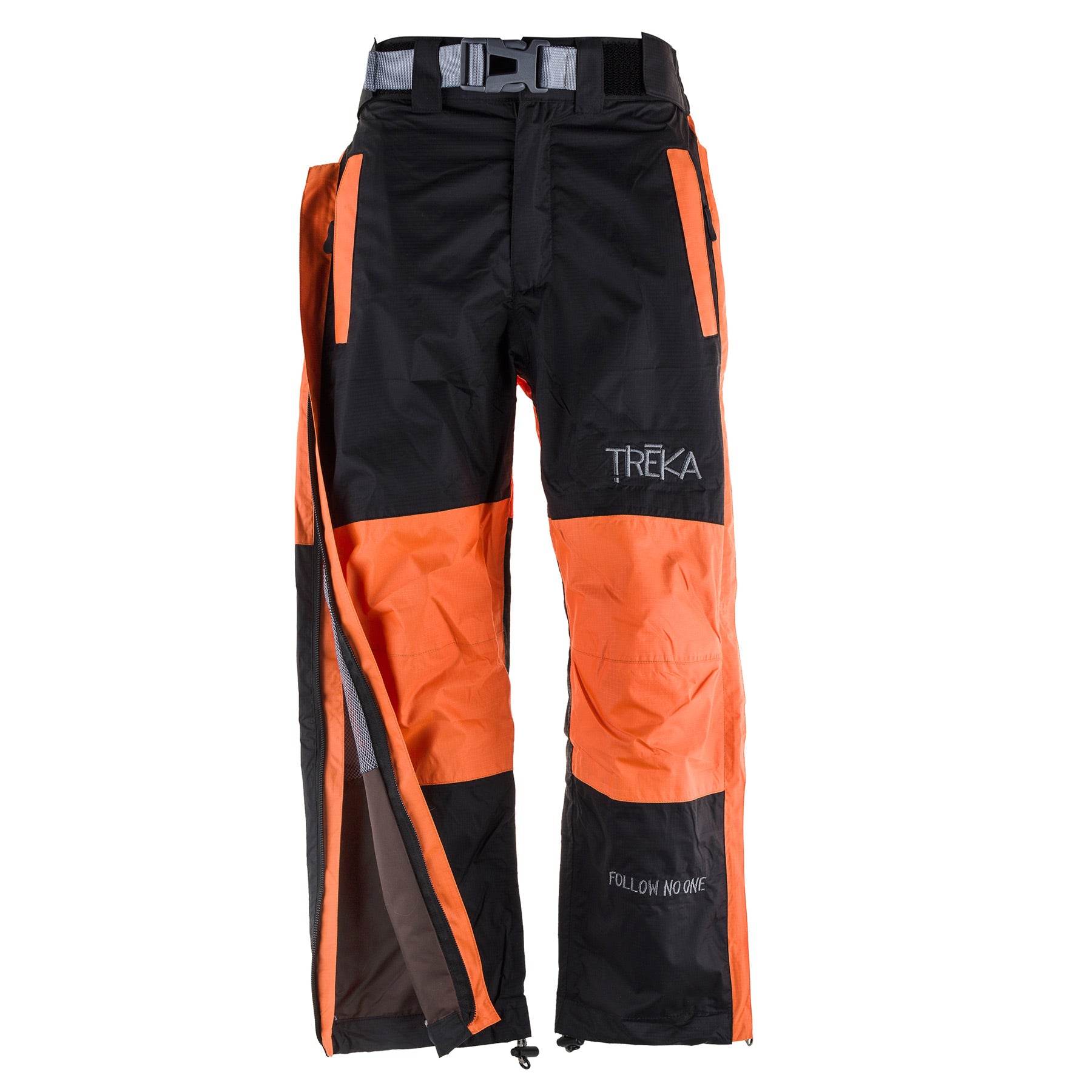 Kids Unisex Gorak Shep Outershell Pants – Orange / Black - Image 4