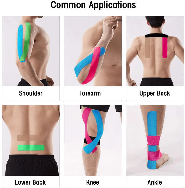 Kinesiology Tape, Elastic Therapeutic Sports Tape, 2" x 5.5 YD - Image 8