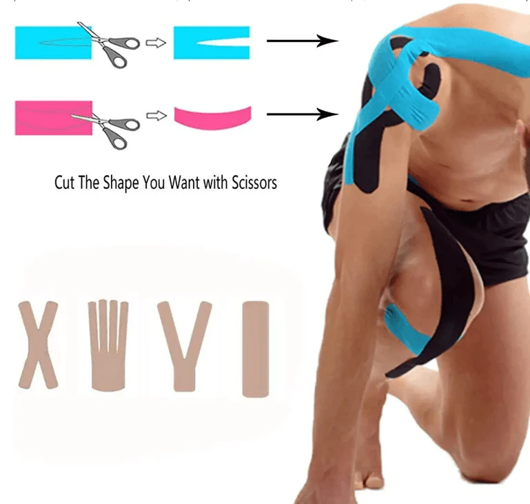 Kinesiology Tape, Elastic Therapeutic Sports Tape, 2" x 5.5 YD - Image 9